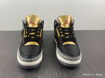 Cheap SoftTouch 3832 Gold 3 Retro Black CK9246- Cement Jordan 1015